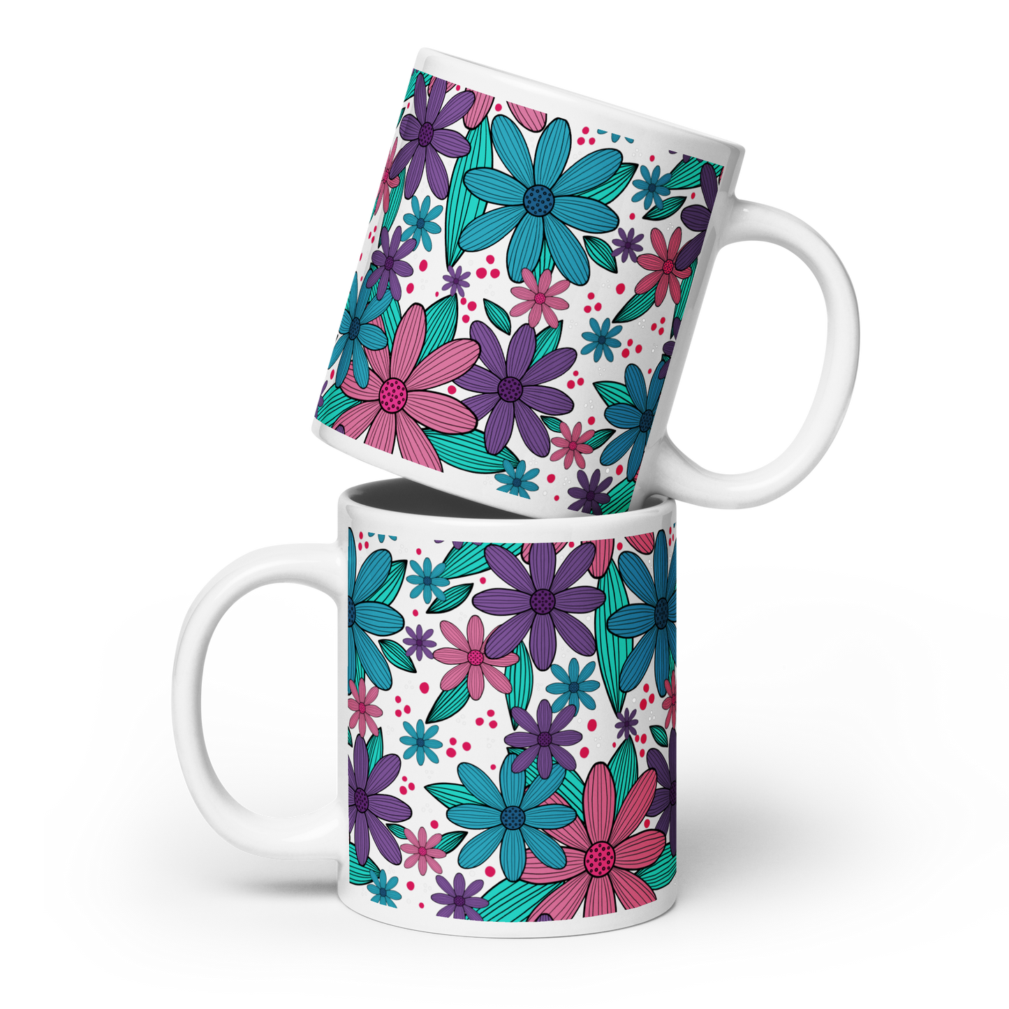 Botanical Arena White glossy mug