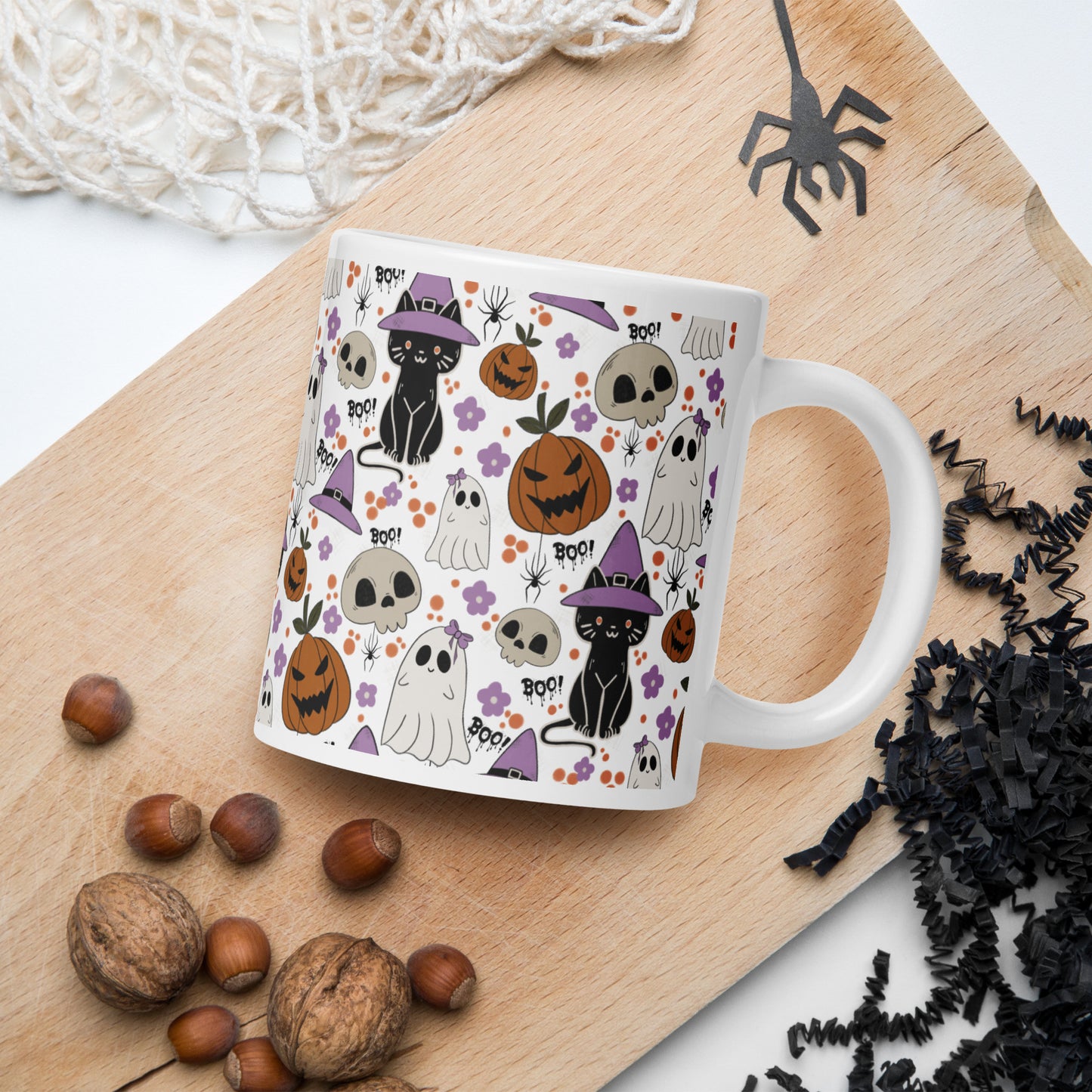 Halloween Vibe White glossy mug