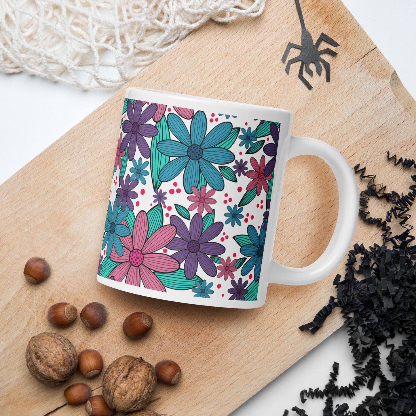 Botanical Arena White glossy mug