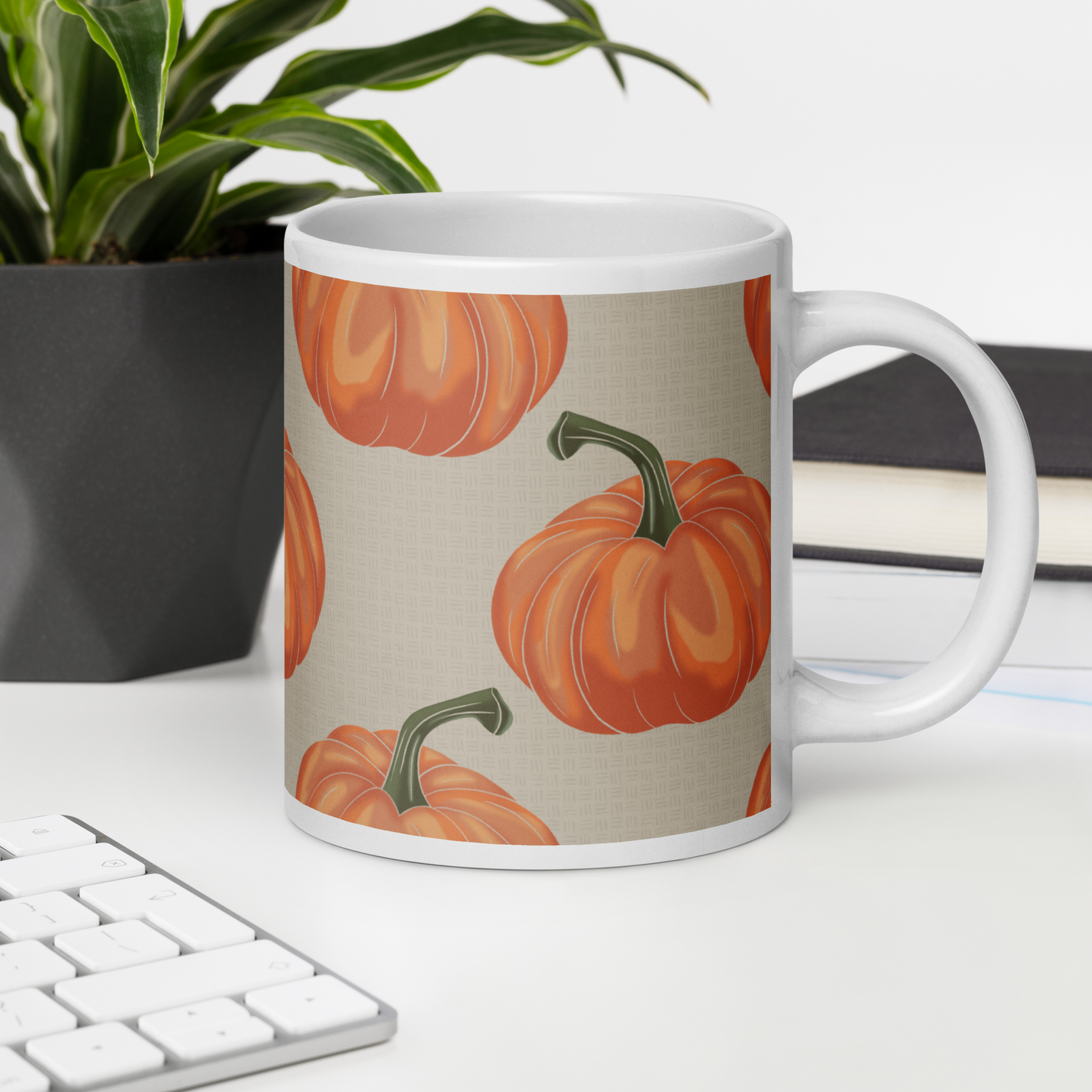 Halloween Pumpkins - White glossy mug